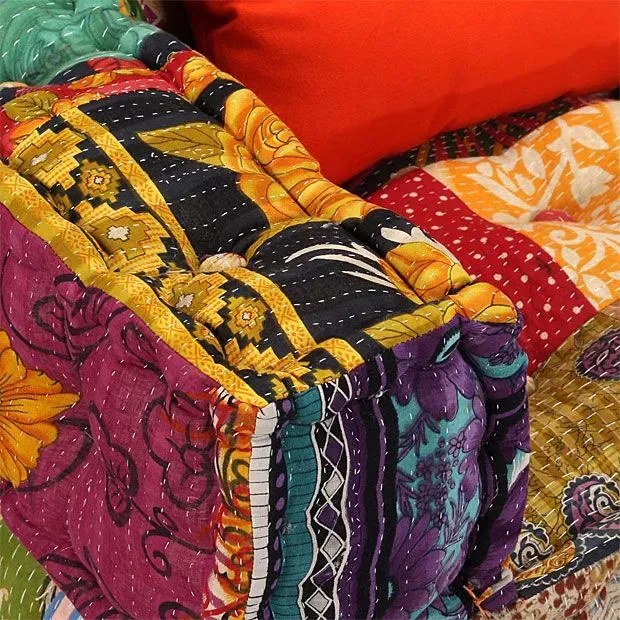 Kolorowa sofa Patchwork modułowa 2-osobowa - Montanex 3D