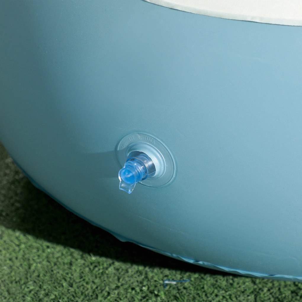 Outsunny Nadmuchiwany Krzesło Powietrzne na Zewnątrz, 125 x 100 x 87 cm, Biało-niebieski