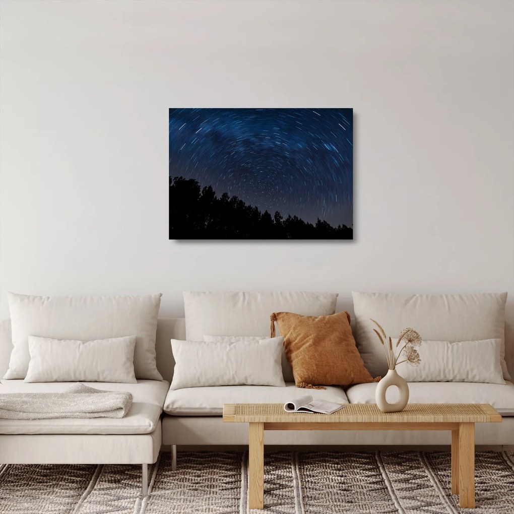 Obraz na szkle - nocne niebo (70x50 cm)