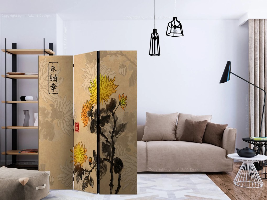 Parawan jednostronny Orient 135x172 cm 3-częściowy beżowy ARTGEIST B