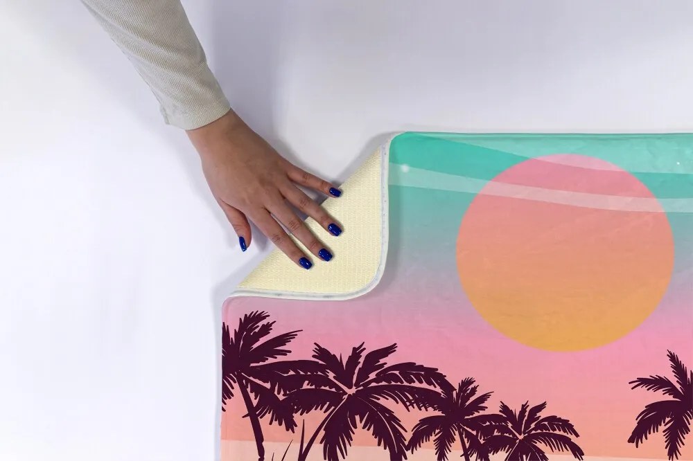 Antypoślizgowy dywanik łazienkowy Antypoślizgowy dywanik łazienkowy Tropikalna plaża