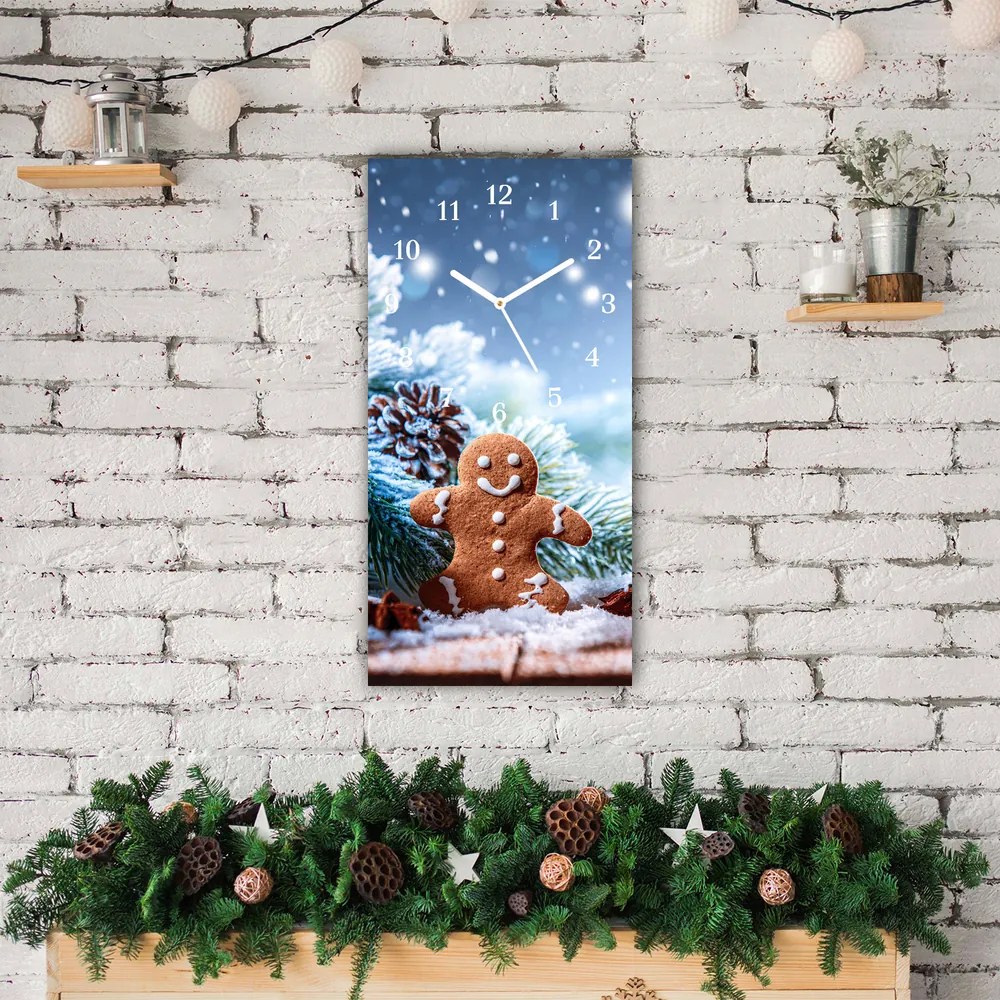 Zegar ścienny Święta Piernik Śnieg Choinka