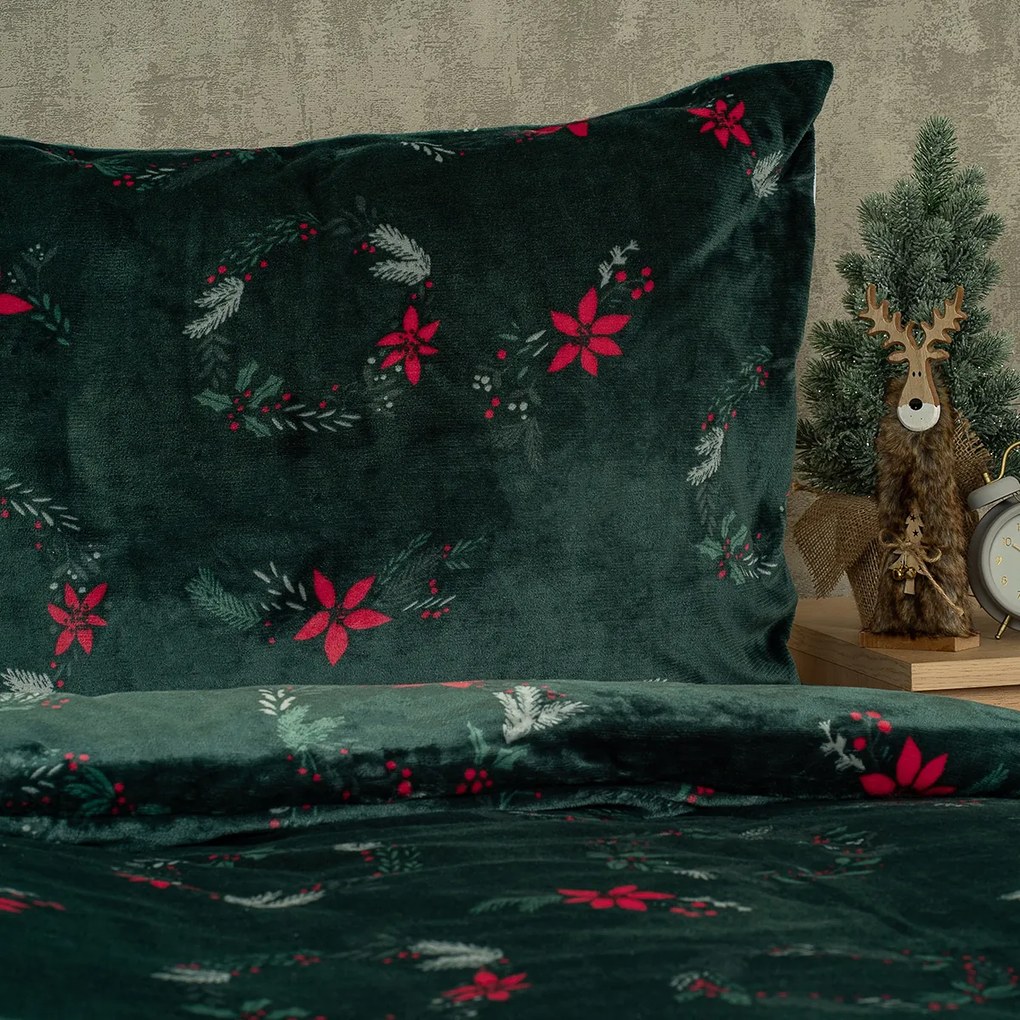 4Home Pościel mikroflanela Poinsettia, 140 x 220 cm, 70 x 90 cm