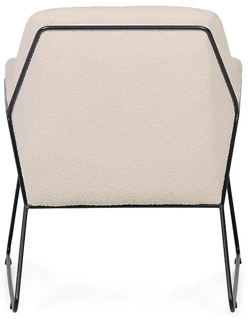 Kremowy designerski fotel MILAN