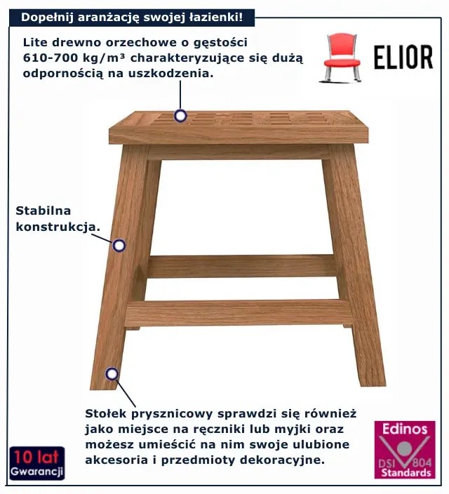 Taboret drewniany do łazienki  C1-G88