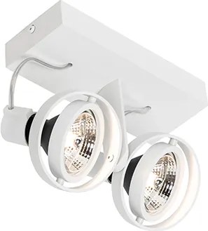 Nowoczesny reflektor biały 2-światłowy - Master 70