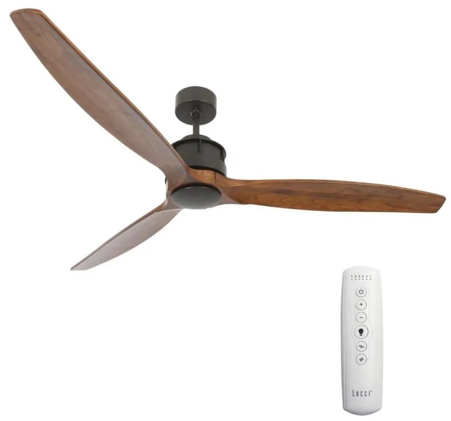 Lucci Air 210507 - Wentylator sufitowy AIRFUSION AKMANI pavlovnia/czarny + DO