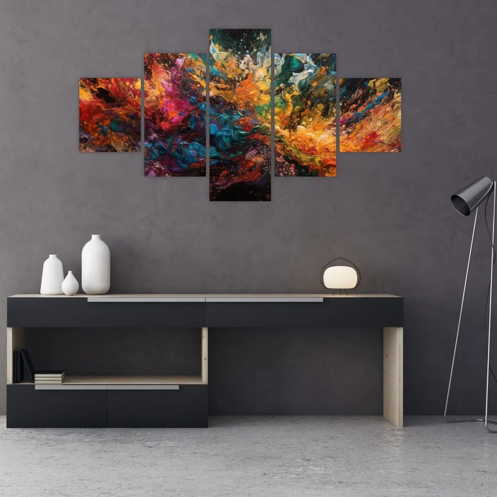 Obraz - Abstrakcja kolorów II. (125x70 cm)