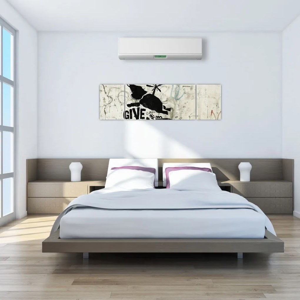 Obraz - Słoń nad ziemią (170x50 cm)