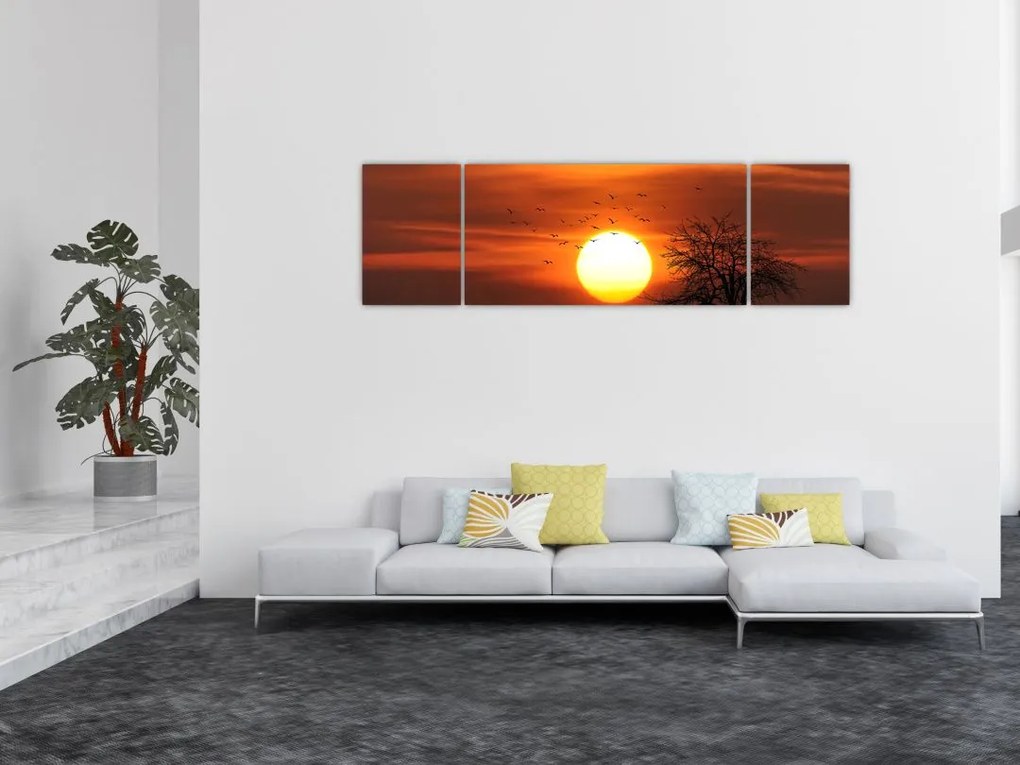 Obraz - Zachód słońca (170x50 cm)