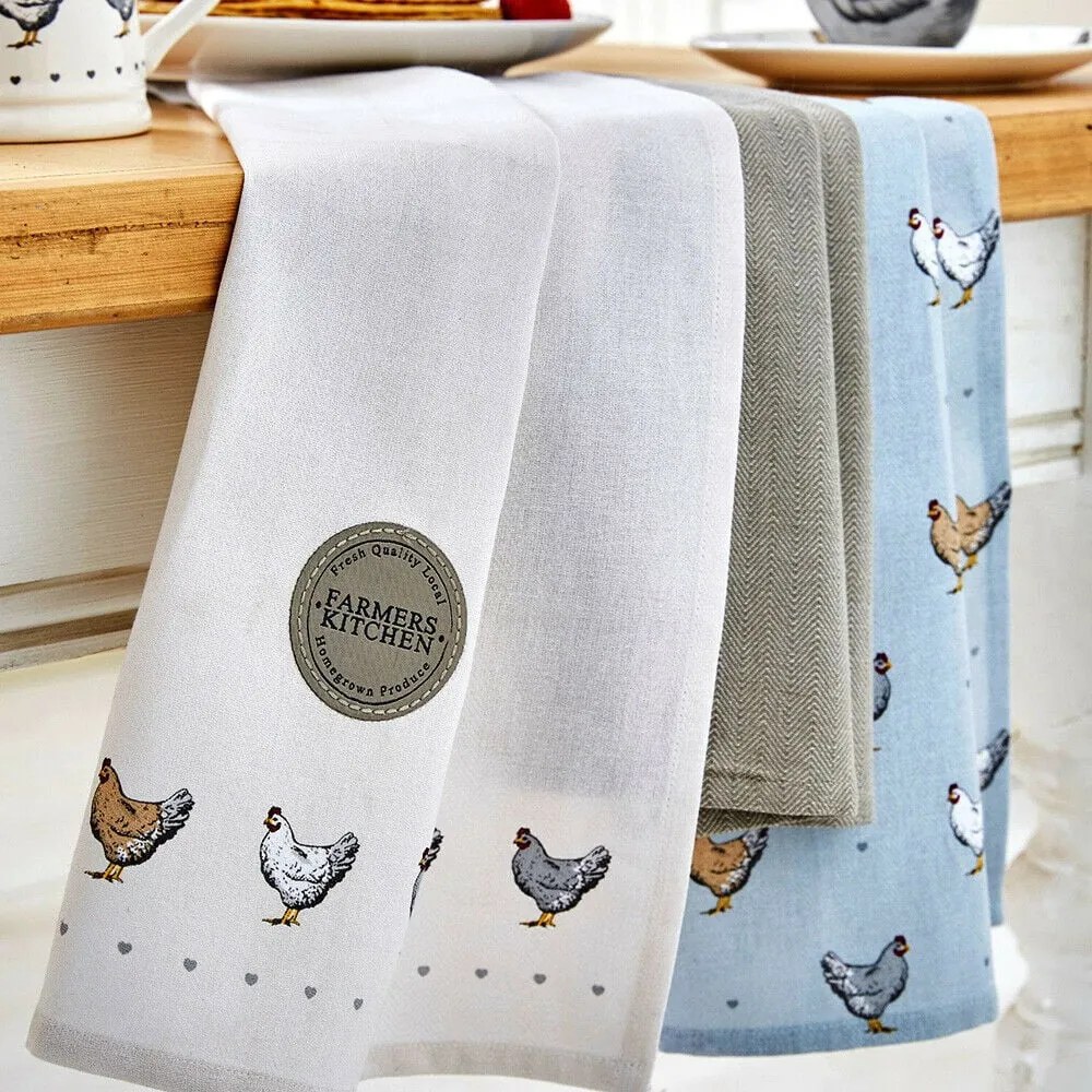 Bawełniane ścierki zestaw 3 szt. 45x65 cm Farmers Kitchen – Cooksmart ®