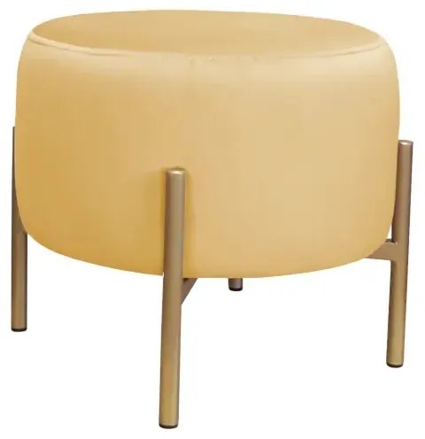 Pufa WILFRED MG VELVET musztardowa/curry/złota ATOS