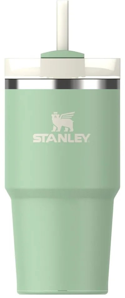 Szałwiowy termos ze słomką ze stali nierdzewnej 600 ml Quencher H2.0 FlowState Tumbler Pistachio – Stanley