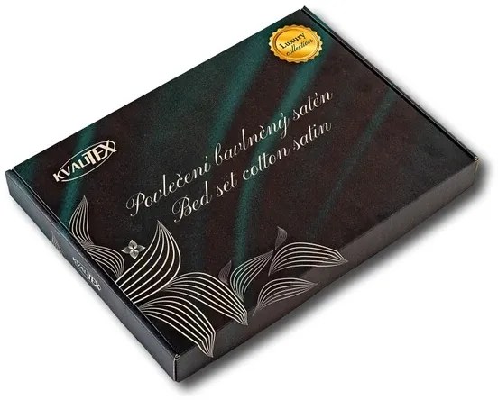 Pościel satynowa Luxury Collection czarny, 140 x 220 cm, 70 x 90 cm