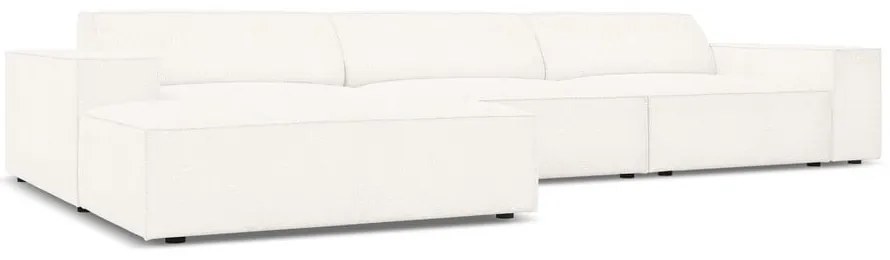 Beżowy narożnik (lewostronny) z materiału bouclé Jodie – Micadoni Home
