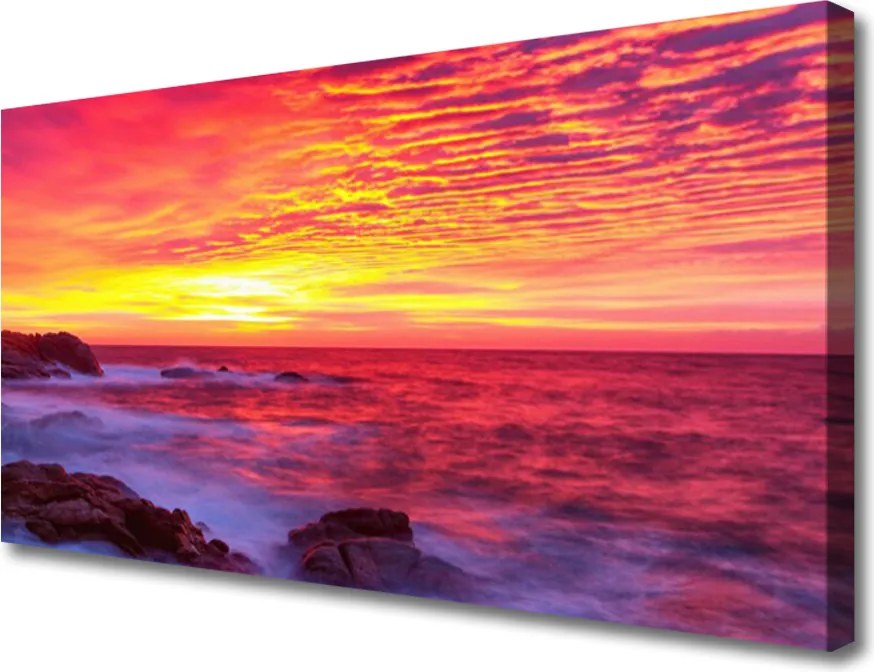 Zdjęcie na płótnie Abstrakcyjny Zachód Słońca