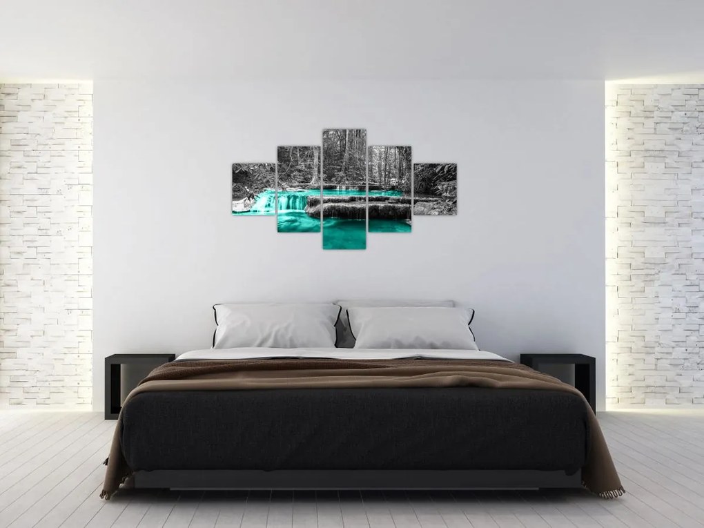 Obraz - Zimowa rzeka (125x70 cm)