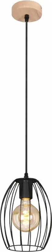 Żyrandol na pręcie 1xE27/60W/230V czarny