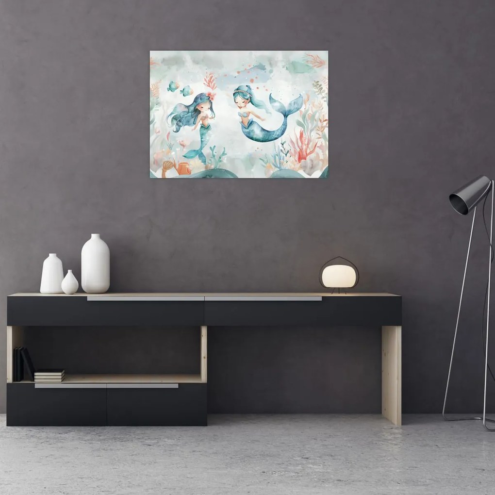 Obraz na szkle - Syreny (70x50 cm)