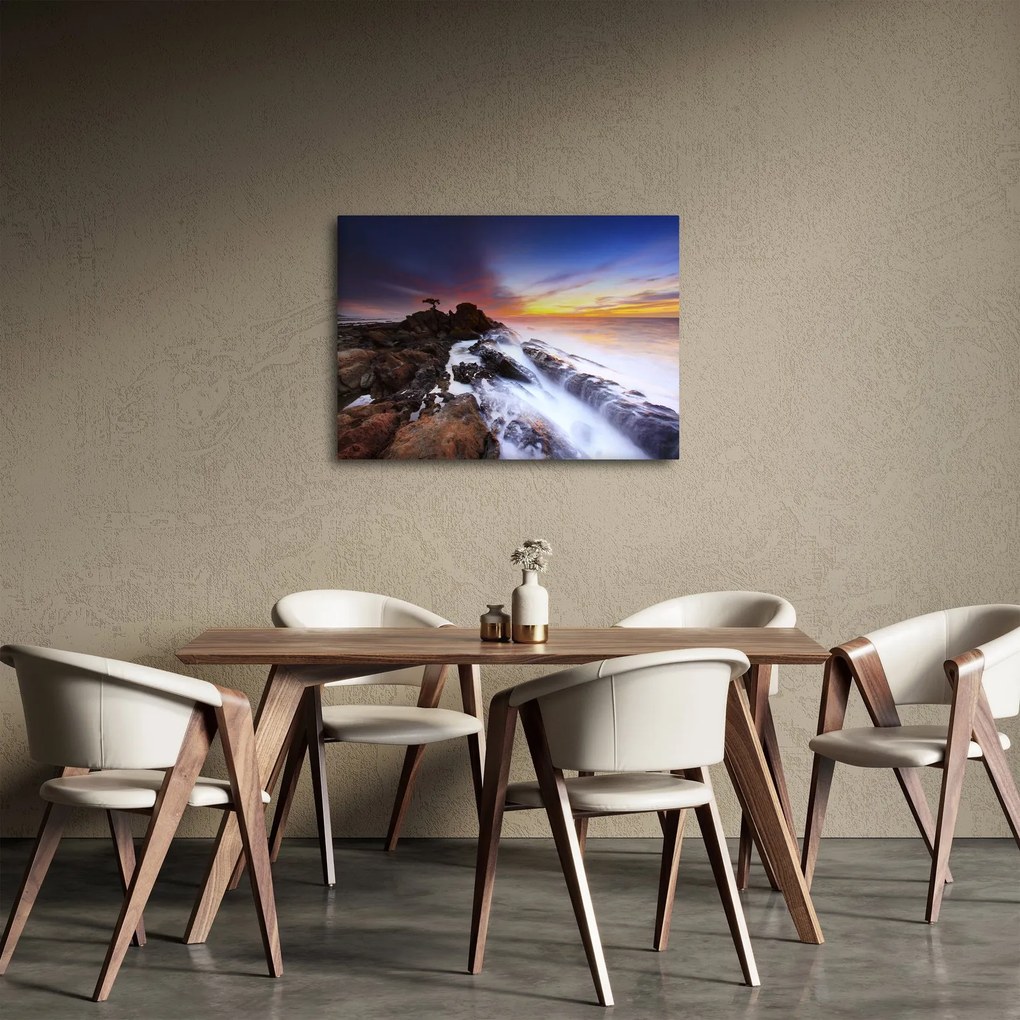 Obraz góry we mgle (70x50 cm)