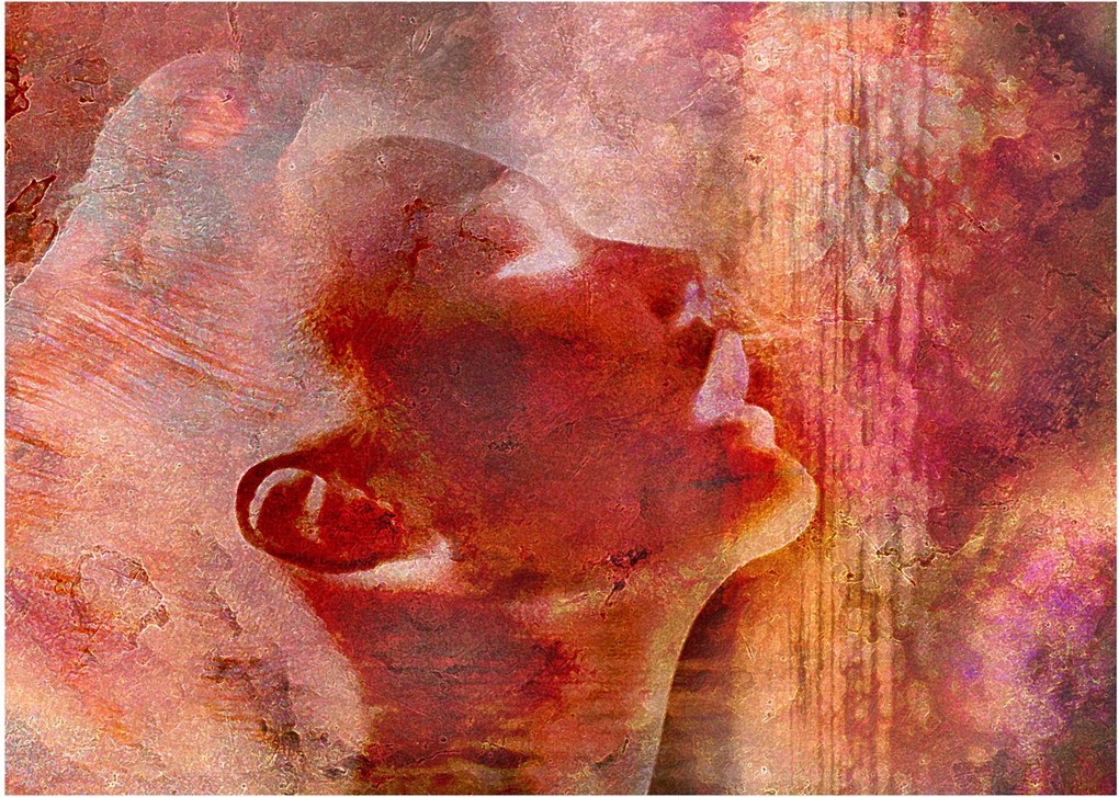 Obraz na szkle - Profil twarzy kobiety (70x50 cm)