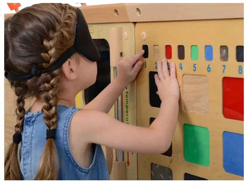 Masterkidz tablica edukacyjna rozpoznawanie materiałów faktur zmysł dotyku