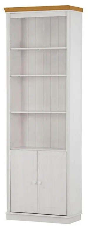 Biały regał z litego drewna sosnowego 74x223 cm Anita – Støraa