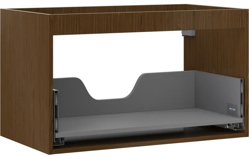 Mexen Box-A korpus szafki podumywalkowej 80 cm, 1 szuflada, orzech - 91AX0-0800-470-1-86