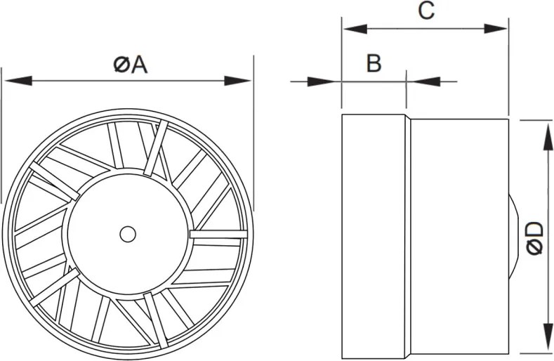 Mexen ZXR 100 wentylator łazienkowy kanałowy, biały - W9607-100-00