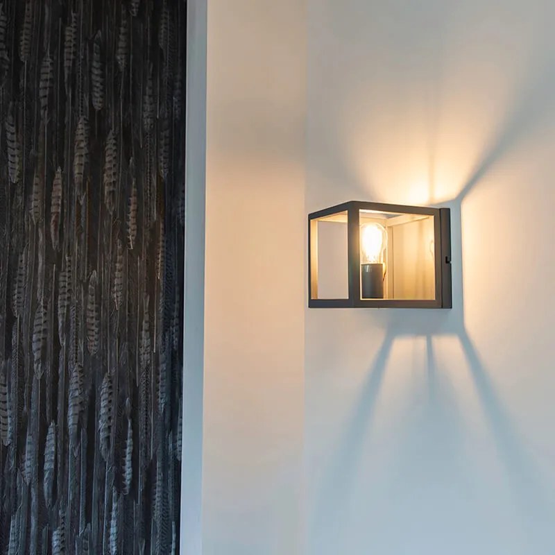 Lampa ścienna klatka ciemnoszara Nowoczesny Oswietlenie wewnetrzne
