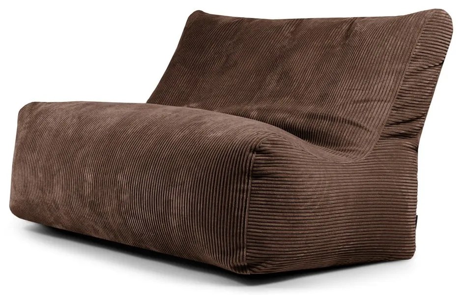 Ciemnobrązowy sztruksowy worek do siedzenia Sofa Seat Lounge – SLOWDOWN