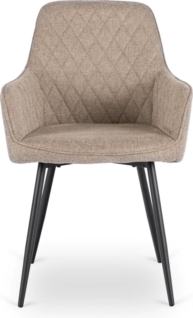 Krzesło Tapicerowane do Jadalni BRESSO 2 Beżowe Nowoczesne Loft