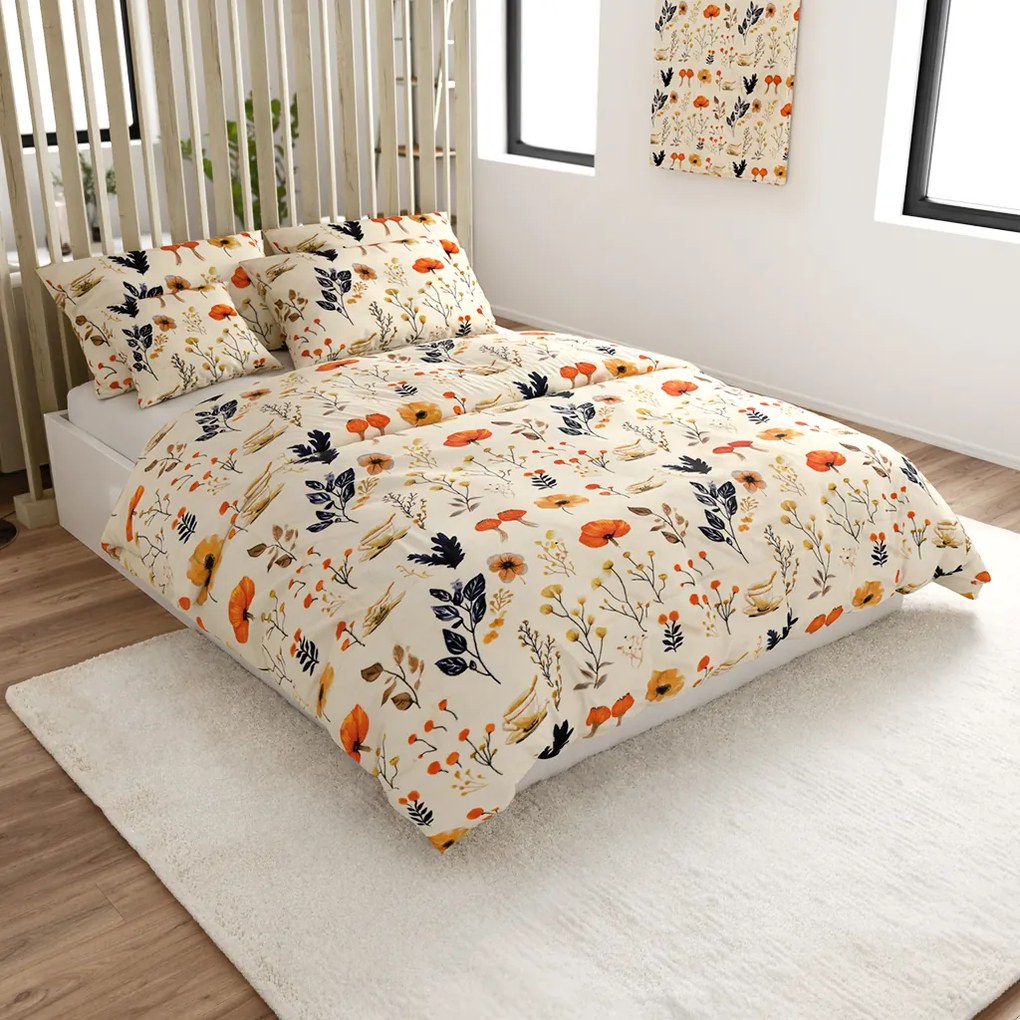 PrzytulneMieszkanie.pl PrzytulneMieszkanie.pl Pościel z mikropluszu PAPAVA kremowa Rozmiar pościeli: 70 x 90 cm | 140 x 200 cm