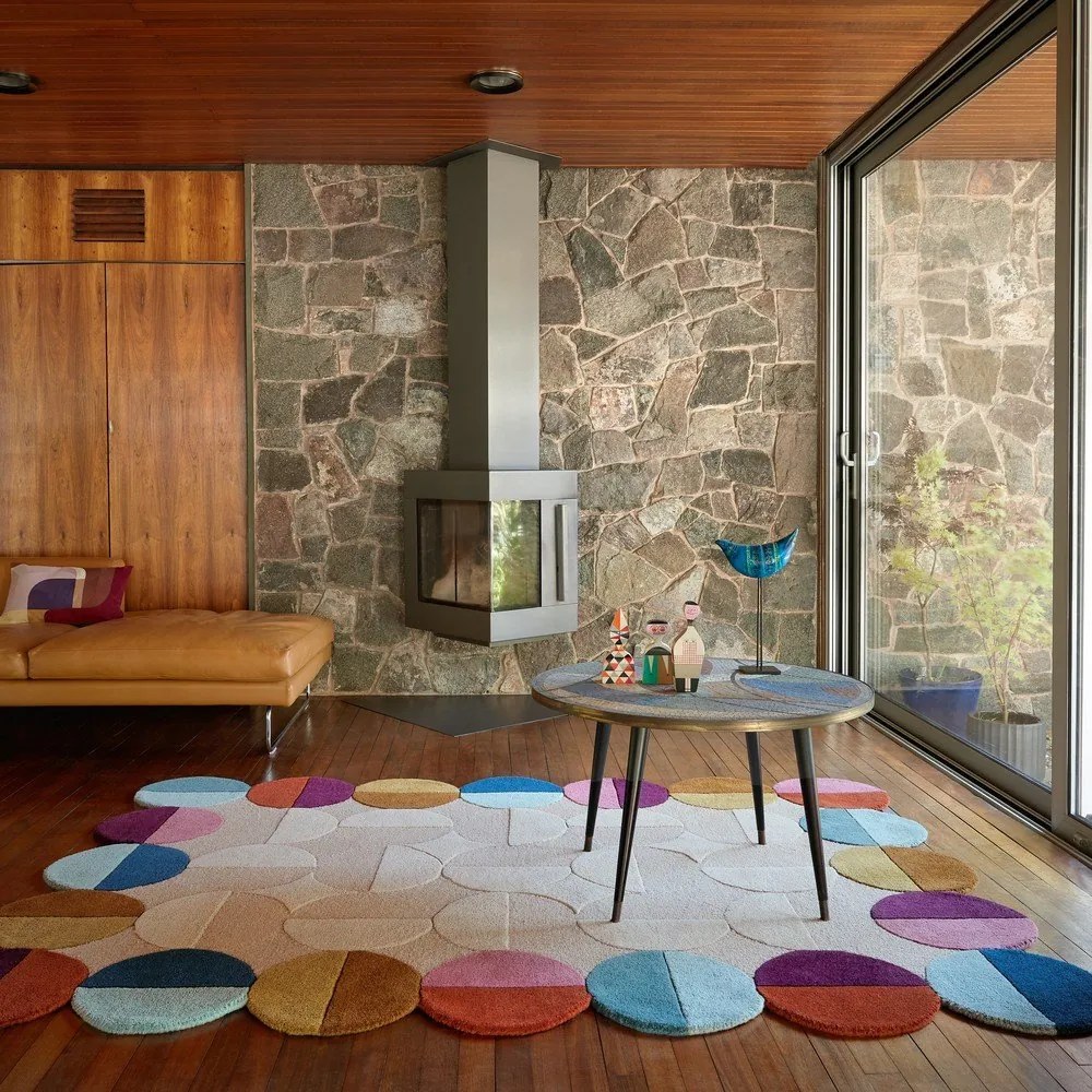 Beżowy wełniany dywan tkany ręcznie 120x170 cm Mia Textured Scallop – Flair Rugs