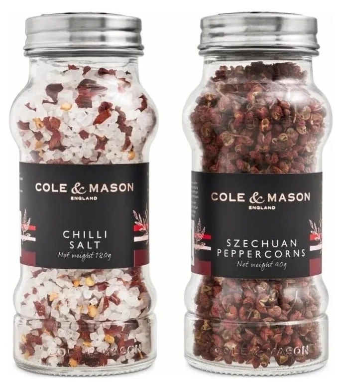 Cole&amp;Mason - Zestaw podarunkowy Aromatic sól chili i syczuański pieprz