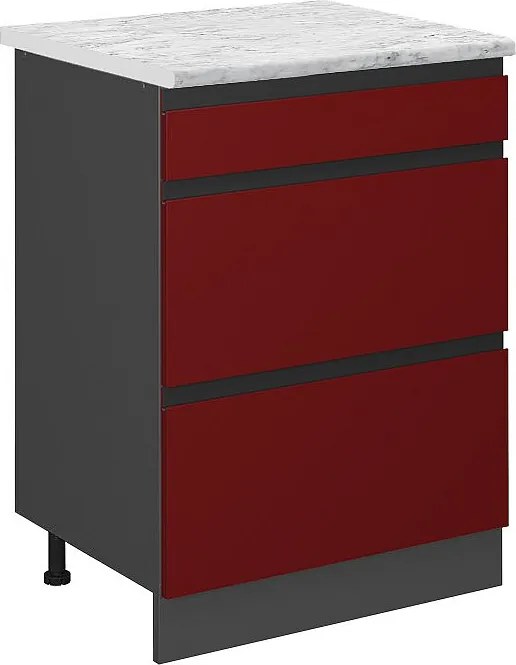 Szafka dolna do kuchni czerwony 60x60x81.6 r-line