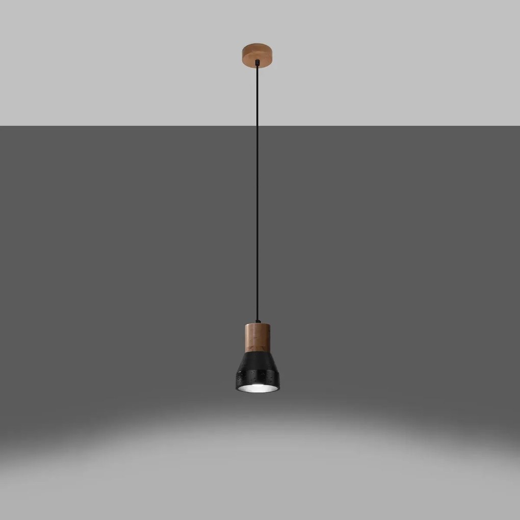 Lampa wisząca QUBIC czarna SOLLUX  LIGHTING