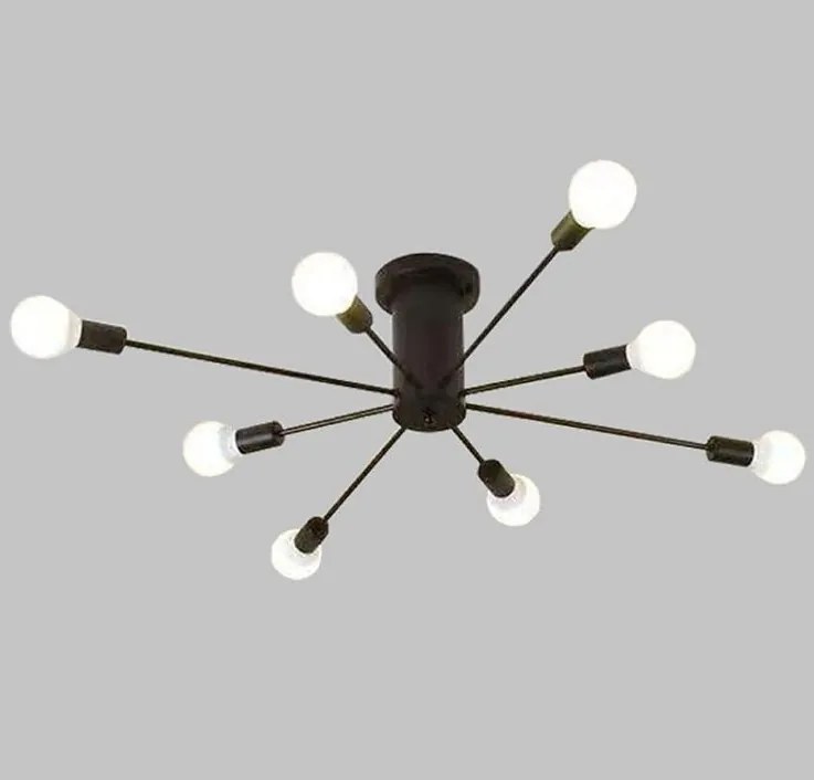 Lampa sufitowa metalowa loft cylinder wisząca AT43-8SZ-Czarna