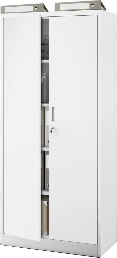 Szafa biurowa na dokumenty Jan Compact 80x40x175 cm, kolor szary