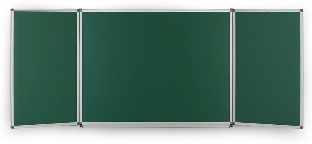 Tablica kredowa ceramiczna zielona składana, magnetyczna, 3600 x 1200 mm