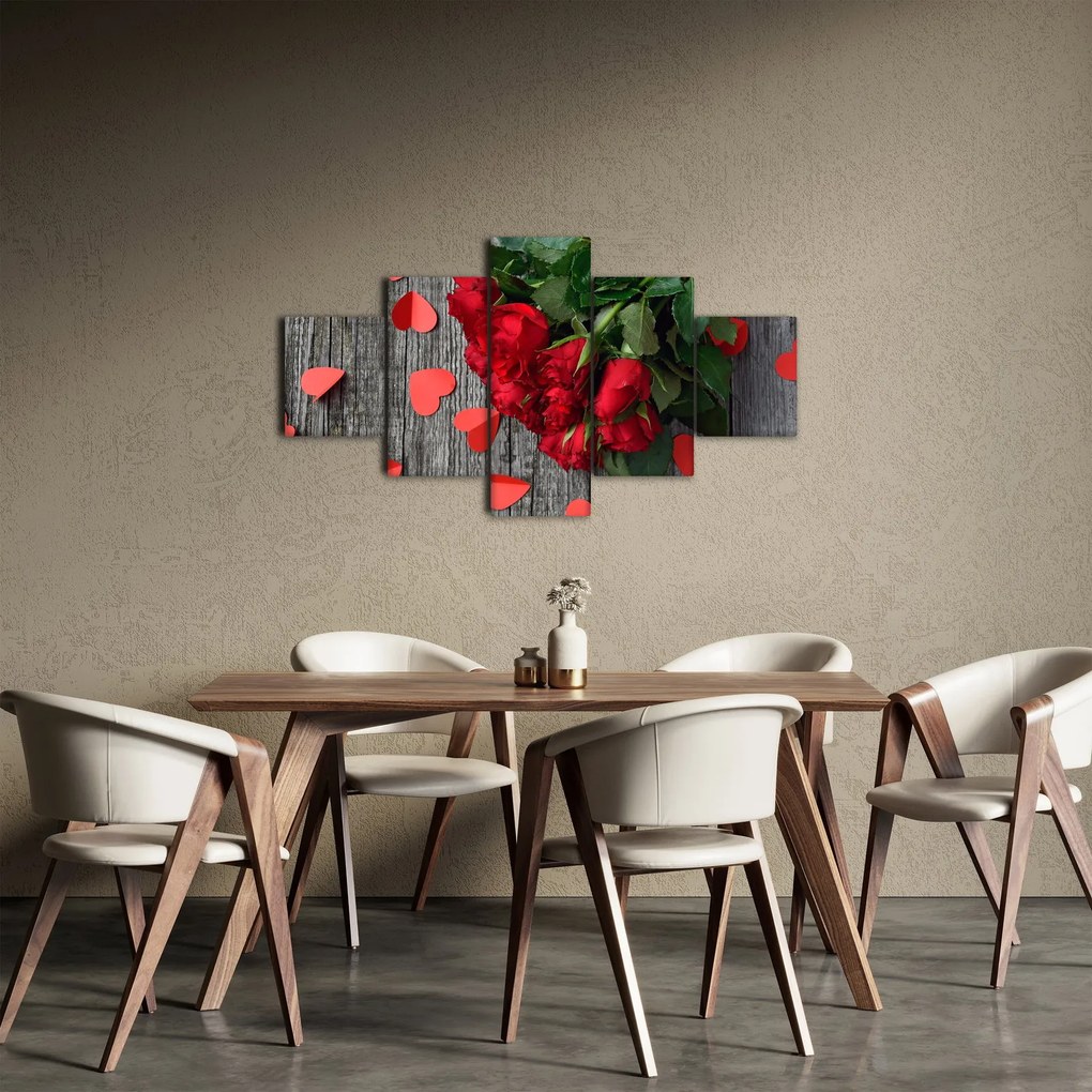 Obraz - bukiet róż (125x70 cm)