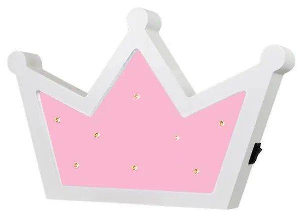 LED dziecięca lampa ścienna LED/2xAA różowa korona