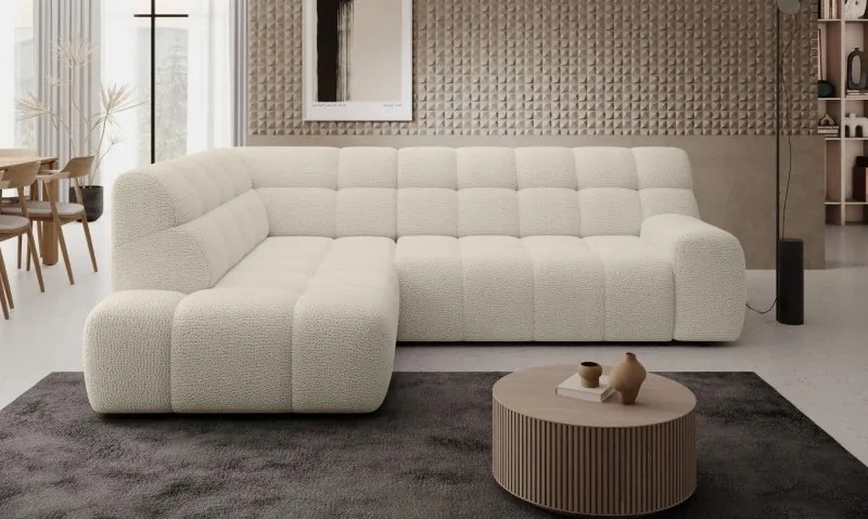 Narożnik COCOON L z elektryczną regulacją siedziska Lewostronny w tkaninie JAGUAR 02