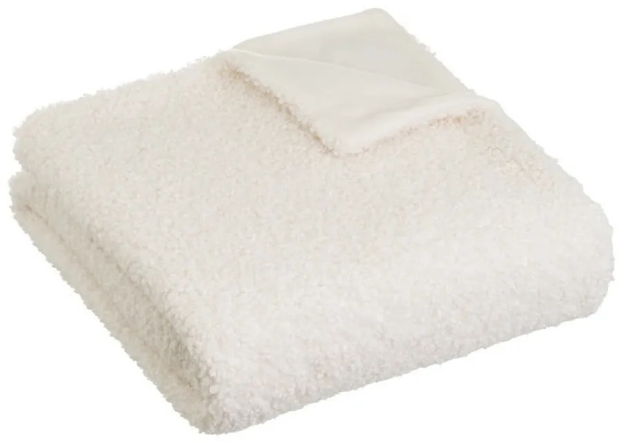 Biały koc z materiału sherpa 130x160 cm Sherpa – Casa Selección
