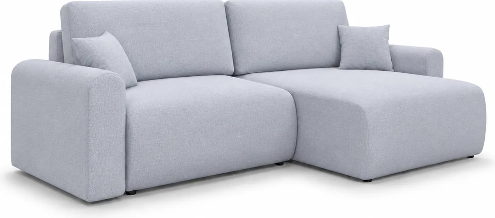 Rozkładany narożnik dwustronny L NORDEN PAROS 250x140 cm, jasnoszary