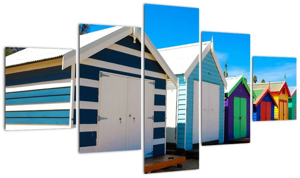 Obraz - Brighton Beach, Melbourne, Australia (125x70 cm)