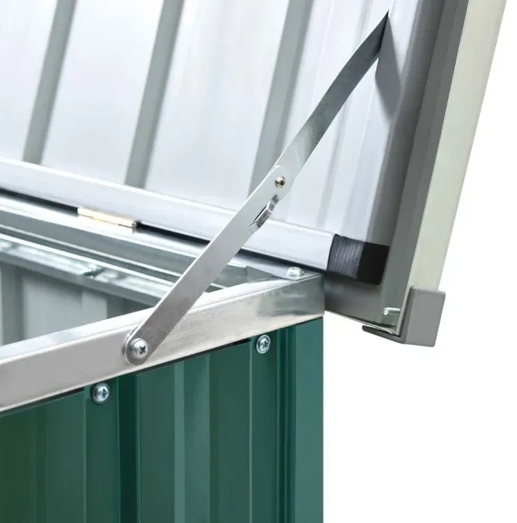 Zielona stalowa skrzynia ogrodowa P2-Z78