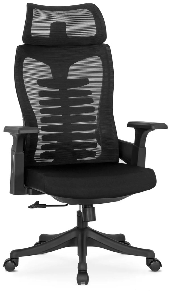 Fotel Biurowy Ergonomiczny Obrotowy CARET Czarny Wentylowany Nowoczesny