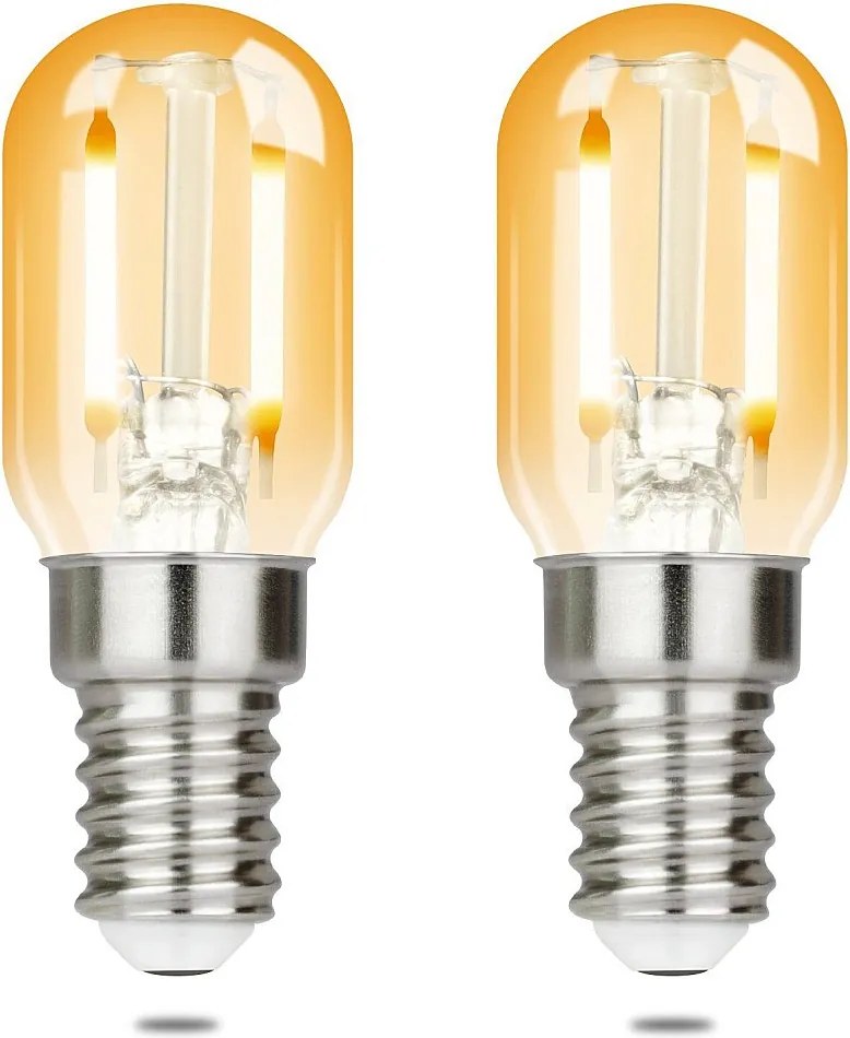 NETTLIFE Zestaw 2 szt. Żarówek LED E14 T22 Vintage 2W Retro 2700K Ciepła biała lampa energooszczędna Nieściemnialne gniazdo E14