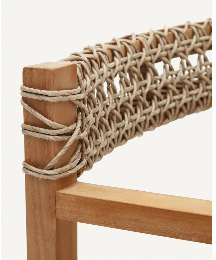 Drewniane/rattanowe krzesła ogrodowe zestaw 2 szt. w naturalnym kolorze Giverola – Kave Home